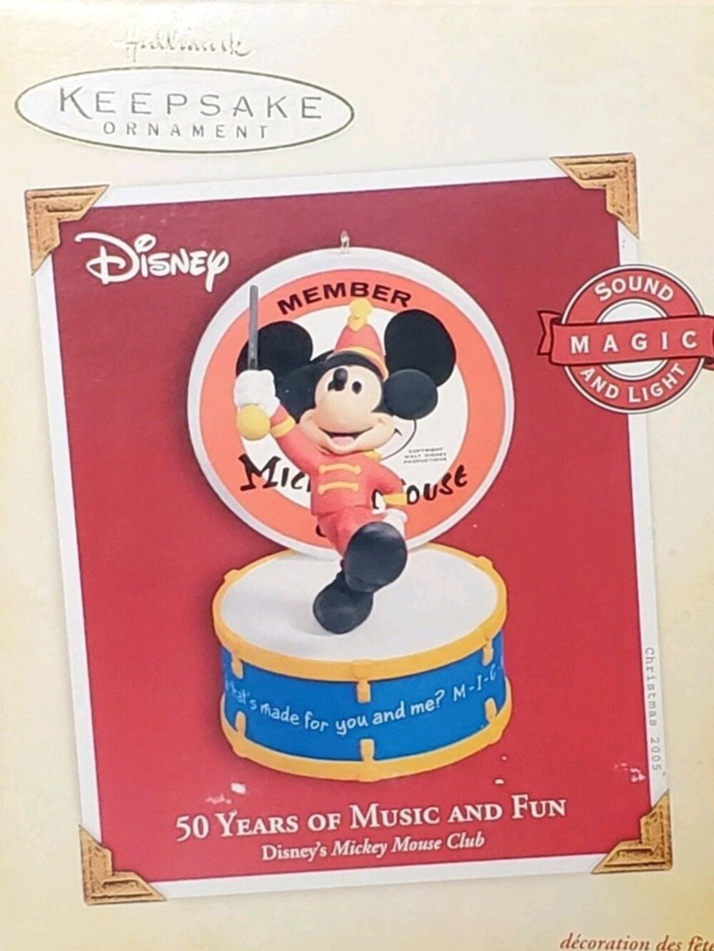 Hallmark Keepsake 50 Years Of Music And Fun Disney's Mickey Mouse Club NIB 2005